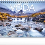 Bordkalender vand 2024, tjekkisk-slovakisk, 23,1 × 14,5 cm