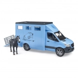 Bruder Mercedes‑Benz Sprinter hestetransporter med figur