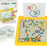 Magnetisk tavle med 100 perler gul