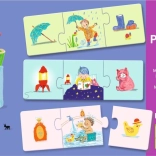 Djeco Puzzle Trio Min dag 8×3 brikker