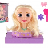 Friserhoved blond med tilbehør