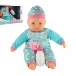 Babydukke 40 cm med blødt krop, sutteflaske og sut