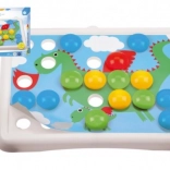 mosaikspil med knapper til de mindste 3,2 cm, 36 stk og 7 skabeloner