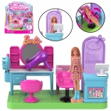 Barbie Mini BarbieLand - Frisørsalon med bevægelig mini Barbie-dukke