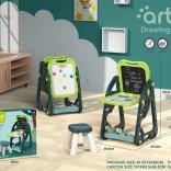 Multifunktionel børnetavle 3+ magnetisk + kridttavle + skammel + kontorartikler