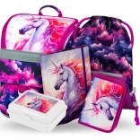Baagl skolesæt Zippy enhjørning kongerige – skoletaske, penalhus, pose, mapper og madkasse
