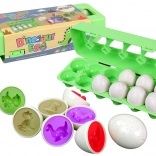 Uddannelses-dinosauræg – form-sorter, 12 stk.