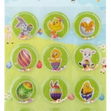 Påske klistermærker 3D glitrende – sæt med 12 stk.