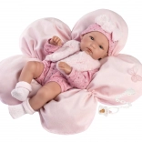 Llorens New Born realistisk dukke pige 35 cm, fuld vinyl og velegnet til vand