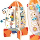 Stor multifunktionel træ-uddannelseslegetøjsraket fra Tooky Toy