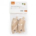 Træbaner små kurver kompatible med Maxim - 4 stykker