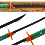 Samurajsværd nichirin på batteri med lyd – grøn håndtag