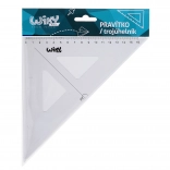 Gennemsigtig tegnetrekant 15 cm