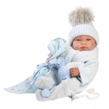 Llorens New Born drengebaby – realistisk dukke 43 cm, krop i fuld vinyl