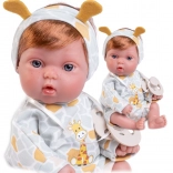 Realistisk babydukke Picolín med girafkostume 21 cm