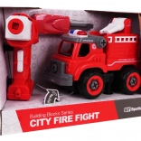 Sammenklappelig brandbil med værktøj og fjernbetjening