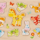 Goki træpuslespil for børn – Dyreunger