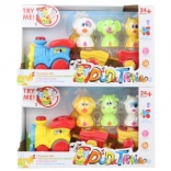 Sjovt tog med dyr på batterier