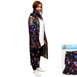 Troldmandskappe 120 cm med græskarprint