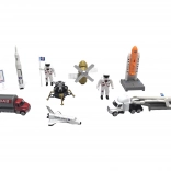 Sæt med kosmonauter og rumfartøjer