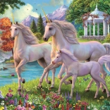 Puslespil Enhjørninger ved vandfaldet 180 brikker