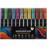 Akril metalliske tusser 12 stk til universel brug