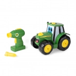 Monterbar traktor JOHN DEERE Johnny 23 cm med skruetrækker