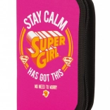 Skolepenalhus Super Girl stay calm – 1-lags, uden indhold