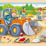 Goki træpuslespil Byggeplads 24 brikker