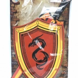 Skumsværd og skjold med dragemotiv