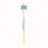 Hårspænde med snefnug, regnbuehårtot og sløjfe