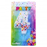 Party kagetal-lys nummer 4 med prikker