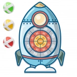 Woopie Spil Færdighed Dart med Velcro Raketmåltavle