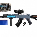 Legetøjsmaskinpistol til skumkugler med lys og lyd, 60 cm