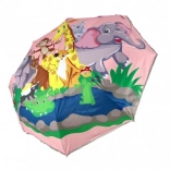 Sammenklappelig børneparaply Dyr med pop-up mekanisme