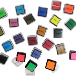 Farvede puder til stempler