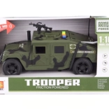 Militær legetøjsbil på batterier med lys og lyd