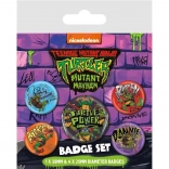 Sæt af Ninja Skildpadder Badges