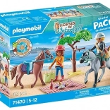Legepladsen Mountain Beach med Amelia og Ben Playmobil