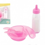 Dukkesæt med flaske og service