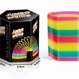 Farverig jumbo spiral med glimmer