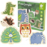 Classic World træ-lacesæt med dyr – sæt med 10 dele