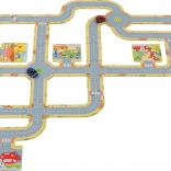 GOKI Gulv-bilbane – 45 dele + 2 metalbiler