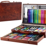 Kunstsæt i træetui 123 dele