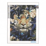 Diamantmaling Skjult Tiger 30x40 cm