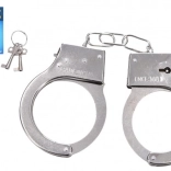 Politimæssige metalhåndjern med nøgle til børn