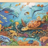 Træpuslespil Great Barrier Reef 96 brikker Goki