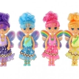 Fe-dukke med vinger 15 cm, mix af farver