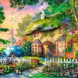 Puzzle TREFL Premium Plus: Te Tid - Sleepy Lane Cottage 1000 brikker