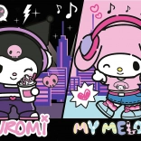 puslespil 160 brikker kuromi regerer hello kitty trefl